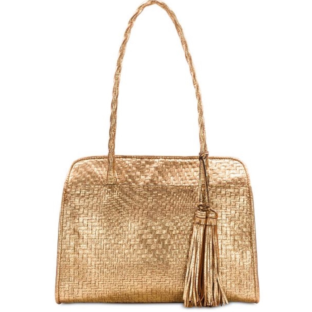 Patricia Nash Woven Metallic Paris Satchel